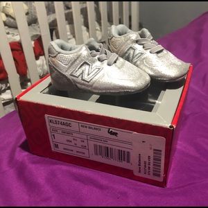 Silver Crib New Balances